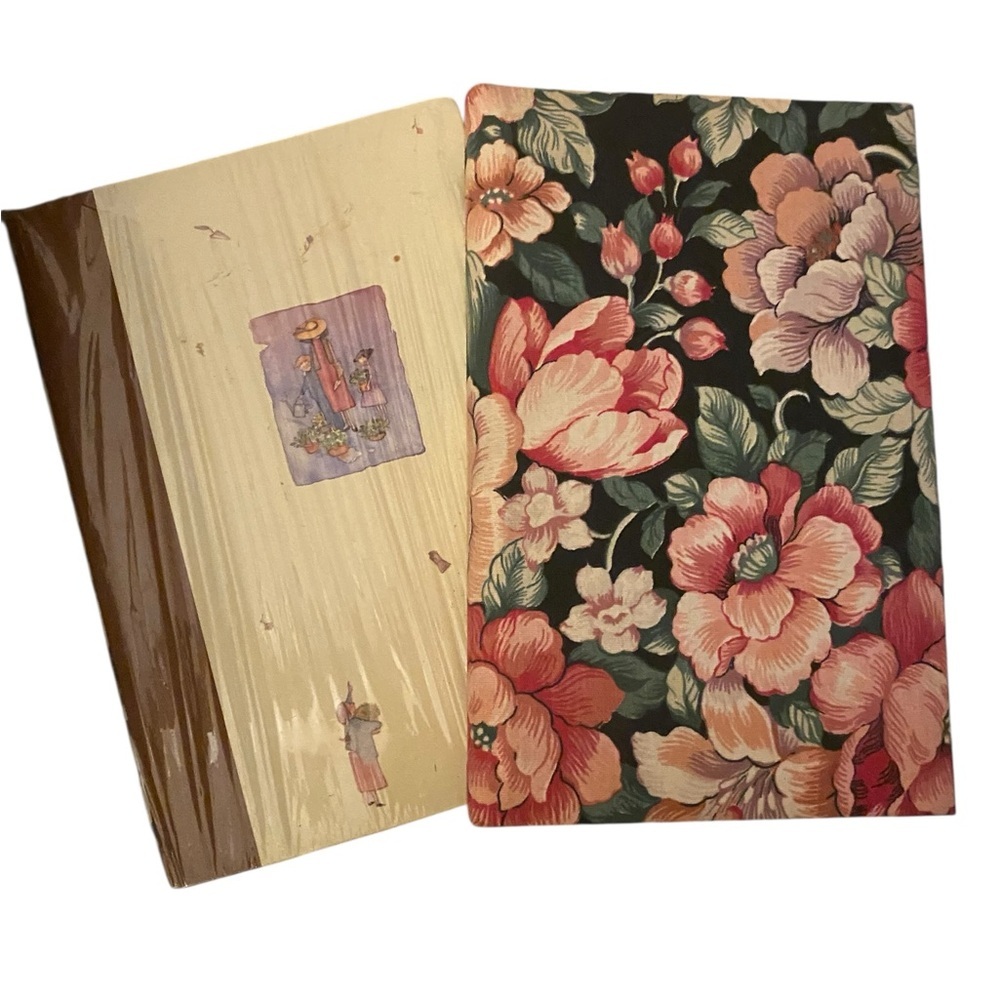 Vintage 90s New Journals Diaries Floral lined valentines gift Notebook